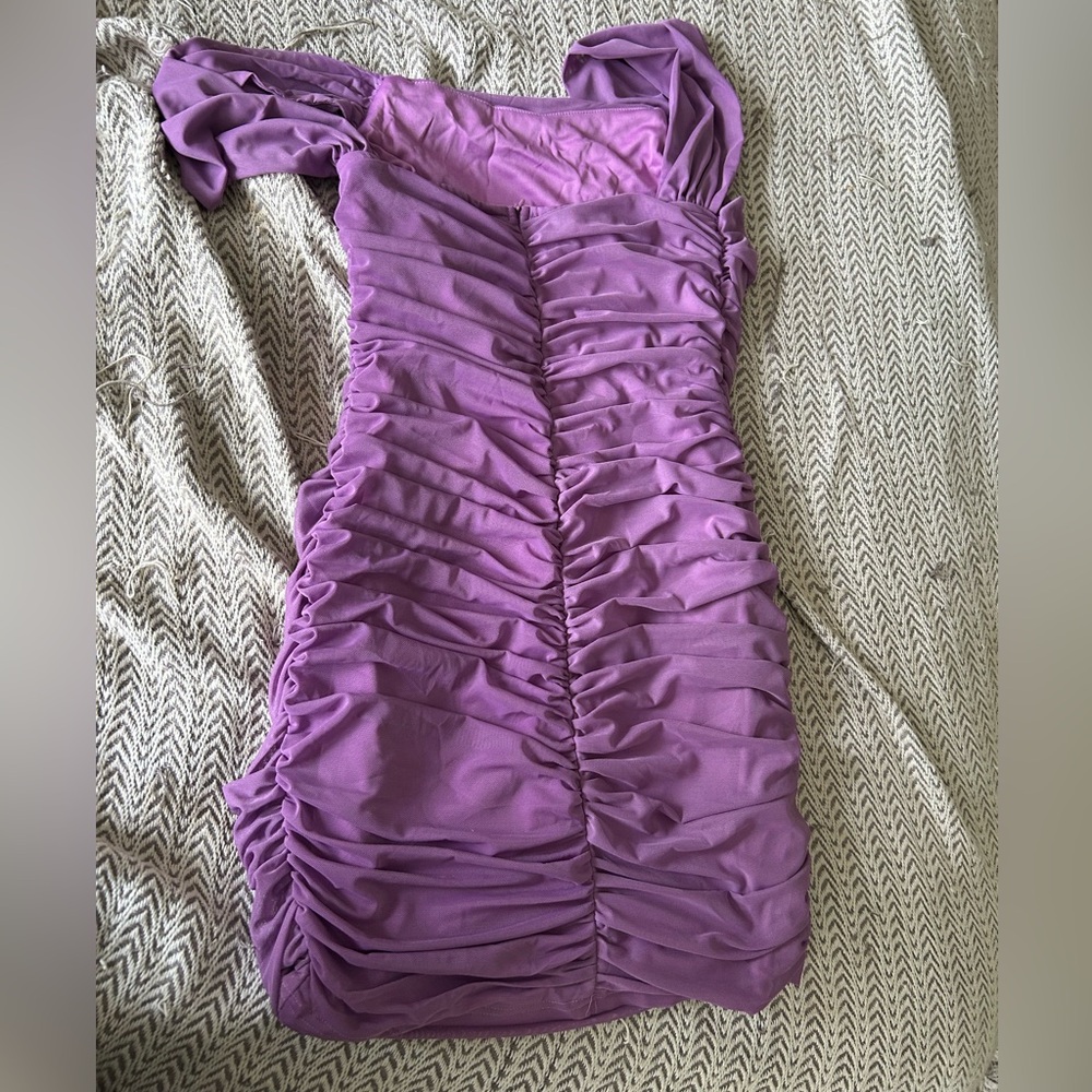 Purple mini dress